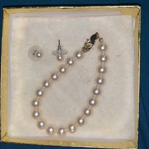 Pearl Bracelet and Earrings